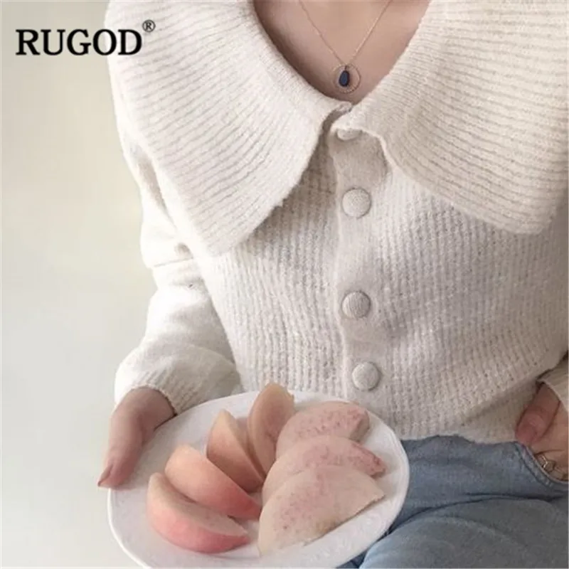 RUGOD Fashion Vintage Women Sweaters O-Neck Knitted Solid Casual Women Cardigans Spring Women Tops pull femme hiver