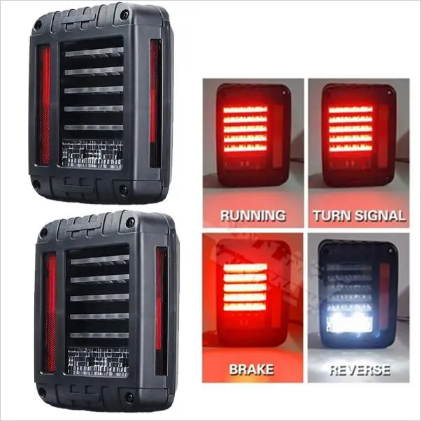 2pcs LED Reverse Brake Tail Lights With European Standard Plugs Car