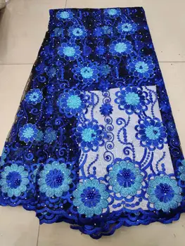 

African Lace Fabric 2019 Embroidered Nigerian Laces Fabric Bridal High Quality French Tulle Lace Fabric For Wedding Party (7-19