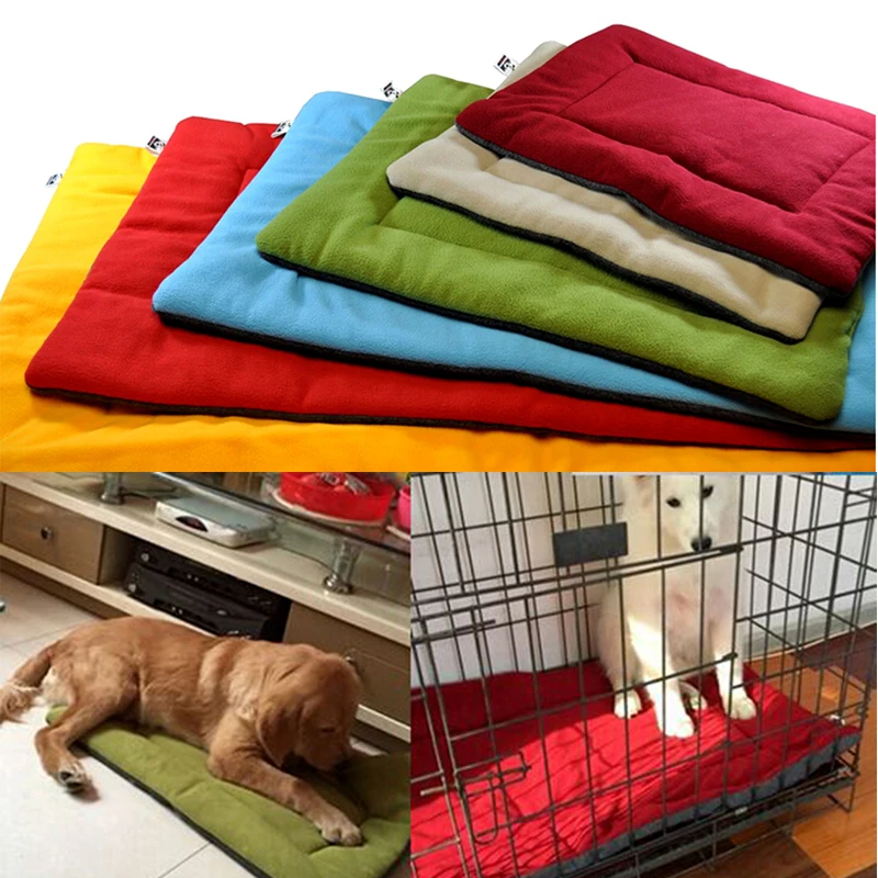 Plain Dog Crate Kennel Warm Dog Bed Mat Padding House Comfort Pet Nap