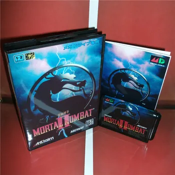 

Mortal Kombat 2 Japan Cover with box and manual For Sega Megadrive Genesis Video Game Console 16 bit MD card