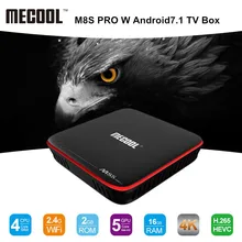 MECOOL M8S PRO W Android 7.1 TV Box Amlogic S905W CPU Quad Core 2GB RAM DDR3 16GB Smart TV Box 2.4GHz WiFi 4K H.265 Set Top Box