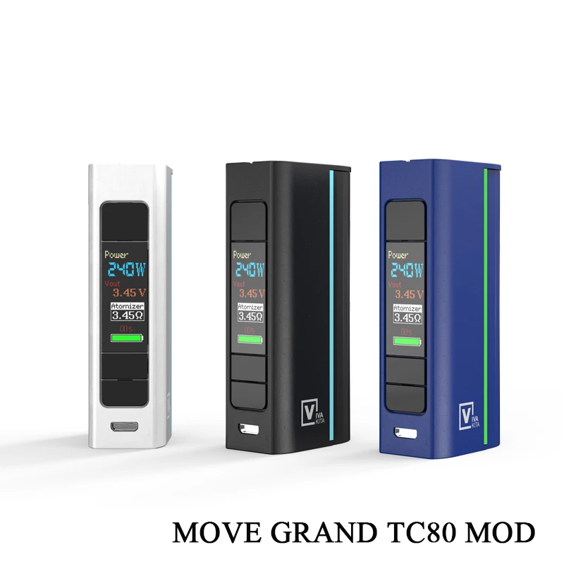 

Vape Mod Electronic Cigarette Move Grand 80W Box Mod Fit Atomizer 510 Thread single 18650 Battery e cigarettes mod vape