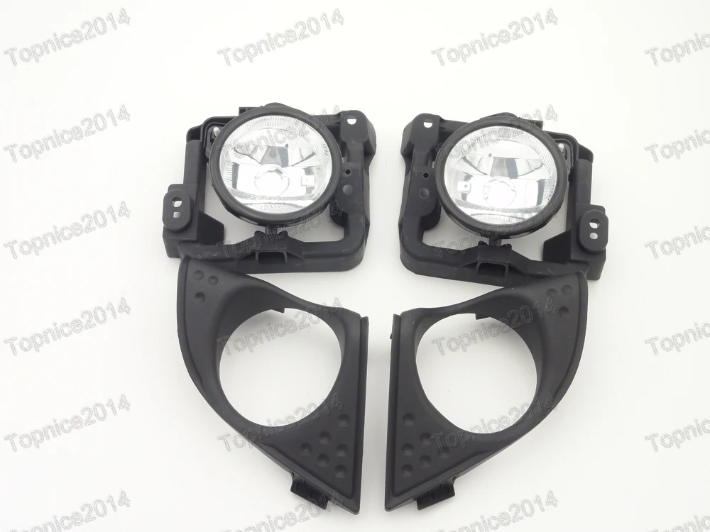 

Front Right & Left Fog Light Lamps + Grille Cover Bezels Kits For Honda Accord 2009-2010