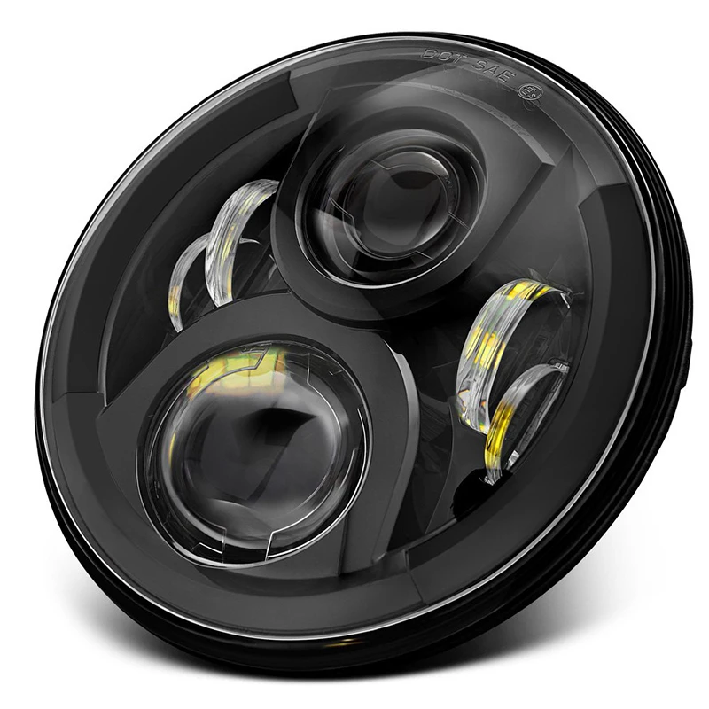 Free Shipping 7 Inch 60W LED Headlight Head light lamps H4 - H13 White Headlight FOR Jeep Wrangler JK TJ (3)