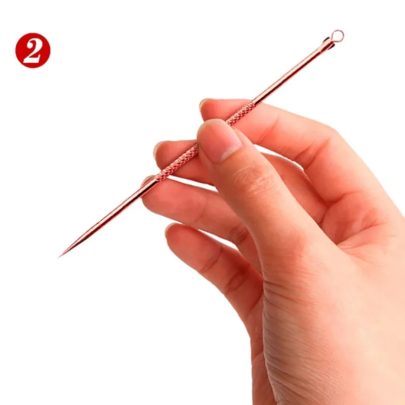Stainless steel Acne Needle Double Loop Acupuncture Needle Blackhead Removal Needle Device Make-up Tools Skin Care 4Pcs Stainless steel Acne Needle Double Loop Acupuncture Needle Blackhead Removal Needle Device Make-up Tools Skin Care 4Pcs