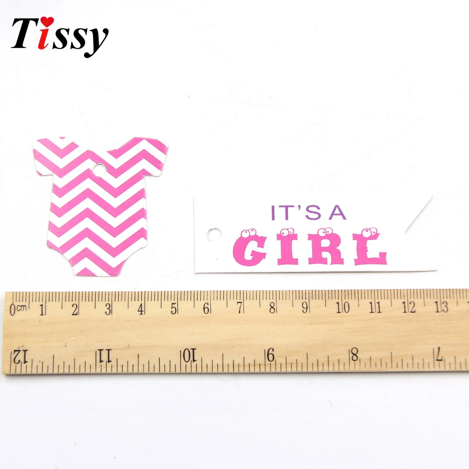 100PCS Boy&Girl Paper Tags Creative Paper Card Tag Labels DIY Crafts For Baby Birthday Party Decorations Baby Shower Supplies