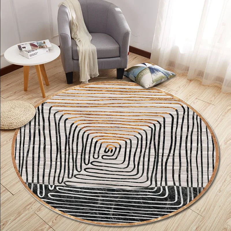 Simple Nordic round carpet Modern home bedroom decorate carpets for Living room coffee table bedside Blanket computer chair rugs