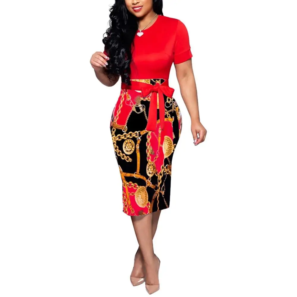 Fadzeco африканские платья для женщин Bazin Riche 2 комплект платье Africaine Femme Африканский платье плюс размер платье этнический классический принт - Цвет: Red