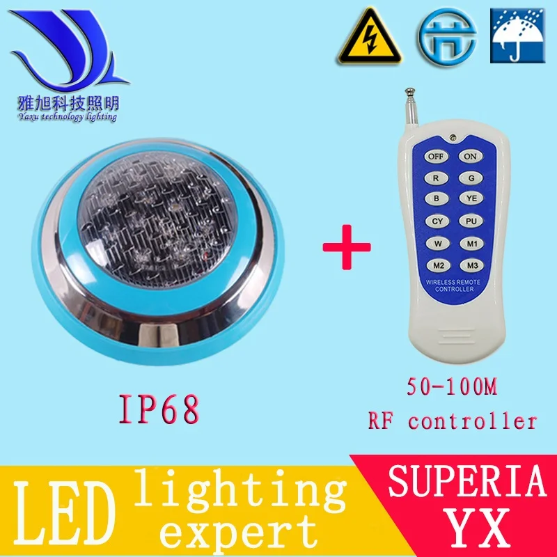 Светодиодное Подводное освещение для бассейнов IP68 DC24V холодный теплый RGB