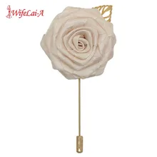 Дешево, ручная работа, с шелковой лентой жениха Бутоньерка Свадебный корсаж и бутоньерки розового лепестка, цветок для Для мужчин выпуск Выпускной XH0012A