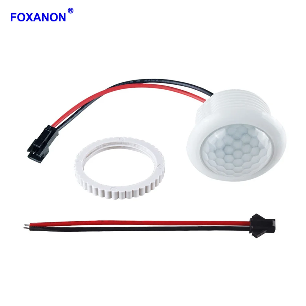 

Foxanon Infrared PIR Motion Sensor Switch Detector Max 100W AC110V-220V Sensor Control For Led Bulb Lamp indoor Lighting
