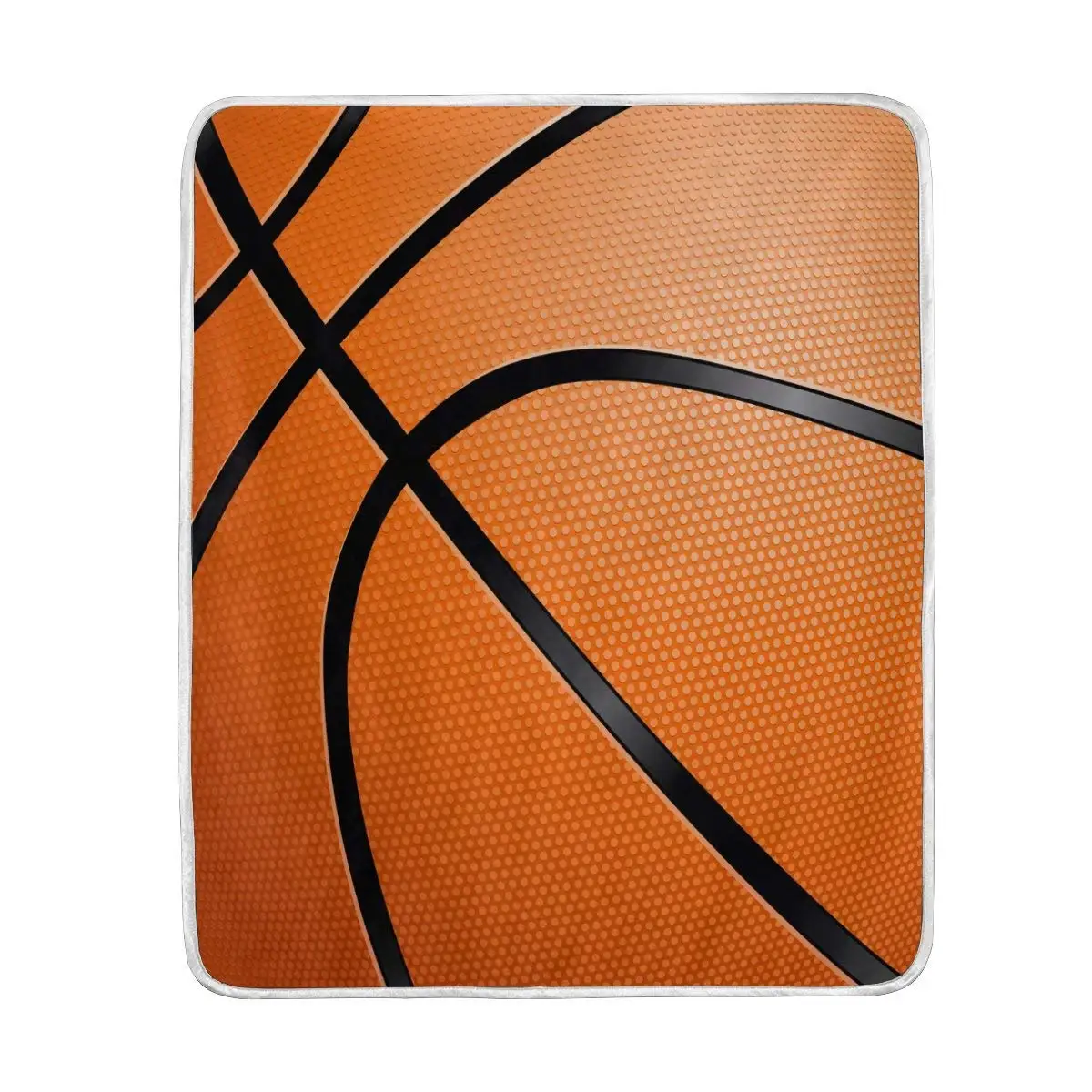 Close up of Basketball Ball Blanket Soft Warm Cozy Bed