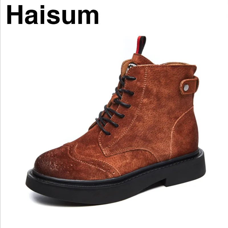 

Women's boots retro warm Martin boots ladies tube short boots Korean casual flat women's shoes H-1828