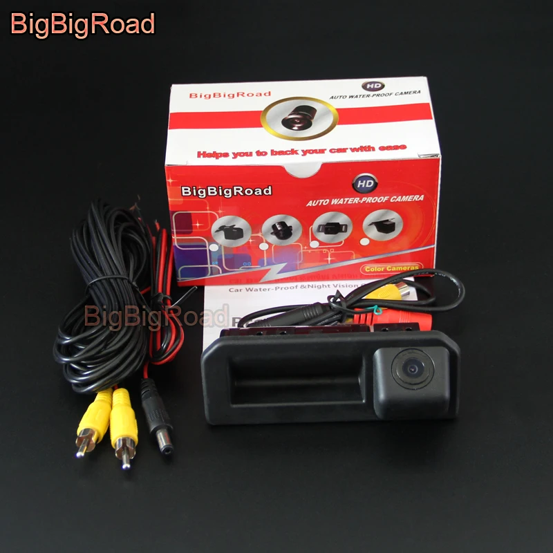 

BigBigRoad Car Trunk Handle Rear View Camera For Audi Q2 / Q5 ( FY ) / A5 (F5 ) 2017 2018 Night Vision Waterproof Parking Camera