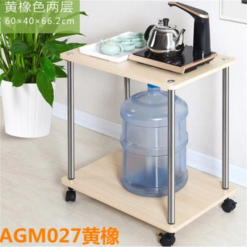 60*40*66CM Modern Wood Bedside Table Sofa Side Coffee Table Rectangle Mobile Corner Table Removable Tea Cart With Wheels