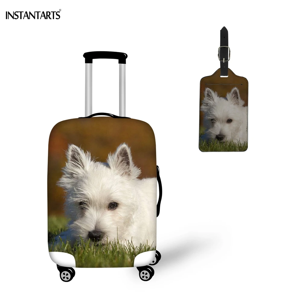 Толстые Чехлы для багажа INSTANTARTS с рисунком милой собаки West Highland White Terrier чемоданов
