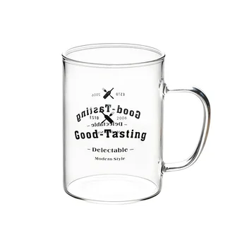 

Thickened high temperature glass mug,coffee mug for tea,Letter Cold Drink Mugs christmas mugMilk Cup Dessert Cup unique gift