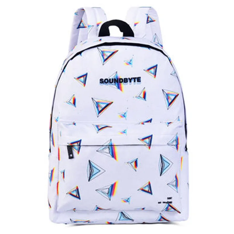 

High Quality Waterproof Backpacks Women Geometric Printing Schoolbag Lady Fashion Travel Back Pack for Girls Book Bag