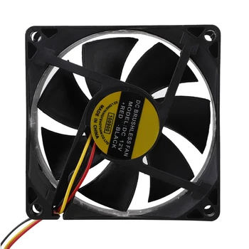 

1pcs Fan Cooler 3Pin 12V Computer PC CPU Fan Silent 8025 7-Blade Cooling Fan 8cmx8cmx2.5cm Wholesale
