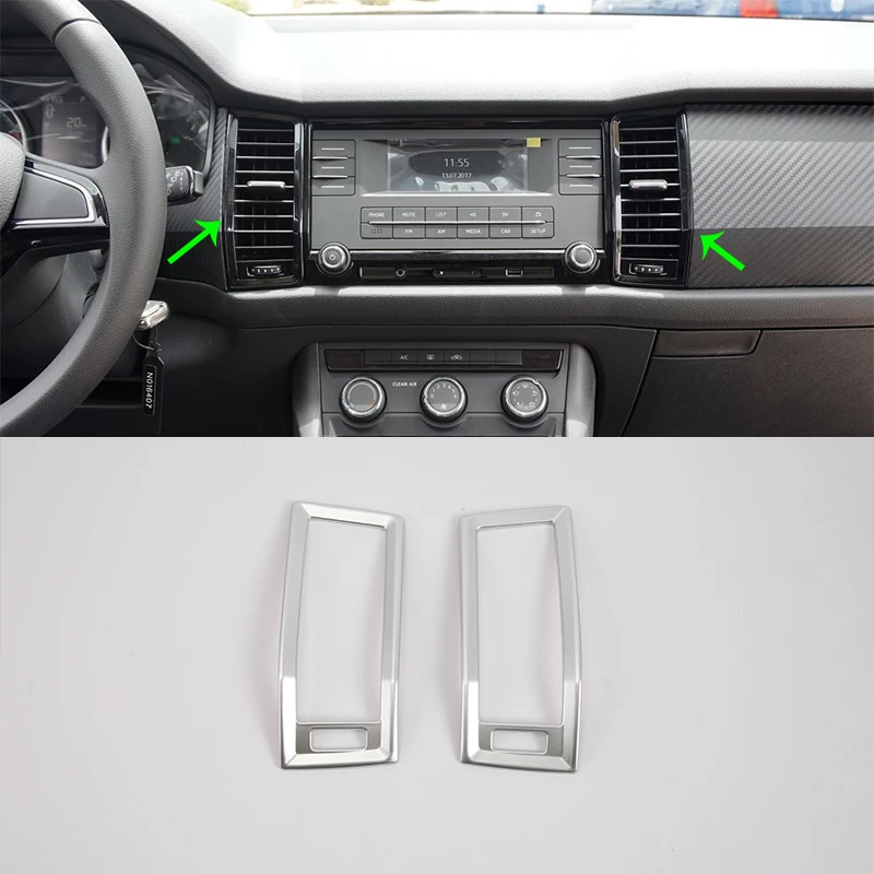 

Auto accessories middle air vent cover 2pcs Car Styling accessories For 2017 SKODA KODIAQ