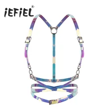 IEFiEL Мода Мужчины Женщины косплей Сексуальная Клубная одежда нагрудный ремень для Тела Бондаж пояс с пряжками I-shaped задняя клетка поясной ремень