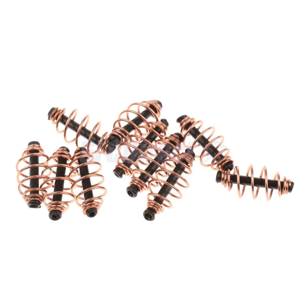 10pcs Spring/Coil Inline Fishing Feeder Coarse Carp Fishing Tackle Baits Cage S M L