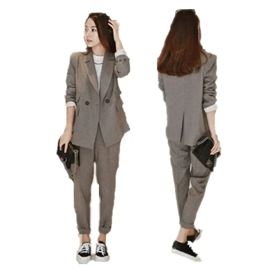 Women's business suit Small suit fashion women 2018 fashion temperament Slim loose OL suit female casual 2 pieces / sets