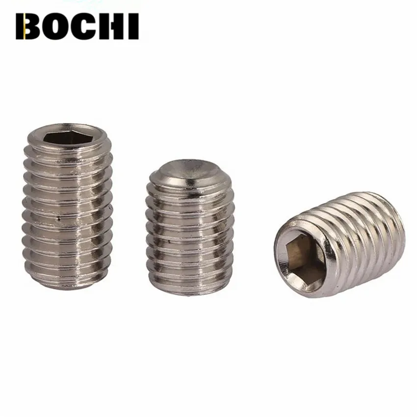 100pcsm3 M4 304stainless Steel No Head Concave End Screw Metric Thread
