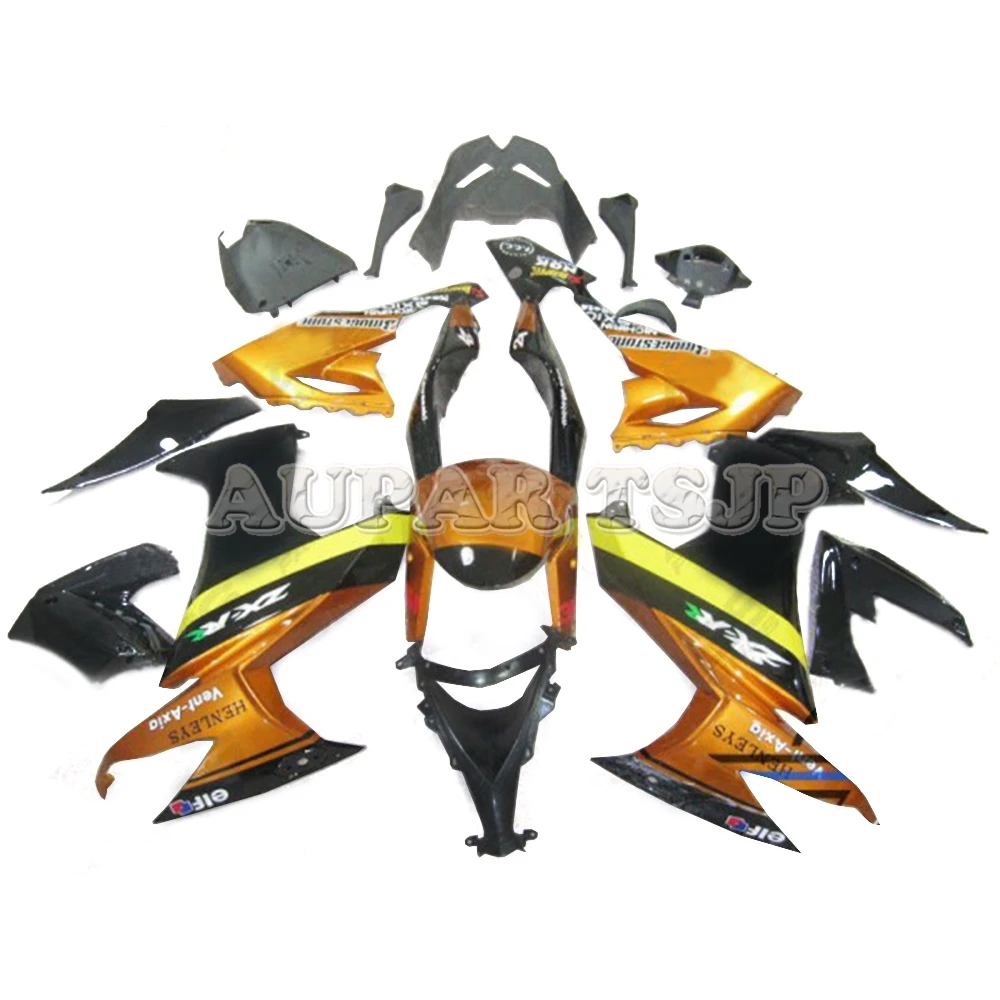 Полный комплект обтекателя Для Kawasaki ZX10R 2008 2009 2010 ZX-10R ниндзя 08 09 10 ABS пластиковые детали для мотоцикла оранжевый золотистый и черный корпус