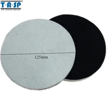 TASP 2pcs 125mm Wool Polishing and Buffing Pad Hook & Loop for Glass Car Polisher