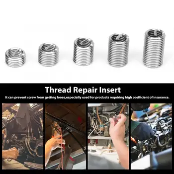 

80PCS M8*1.25 Stainless Steel Coiled Wire Helical Screw Threaded Inserts Set thread repair kit Screw Thread Insert