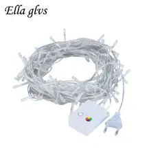 LED Strings Light 10M 100LEDS Outdoor Waterproof AC220V 110V US/EU Plug Christmas Garland For Party wedding Decoration