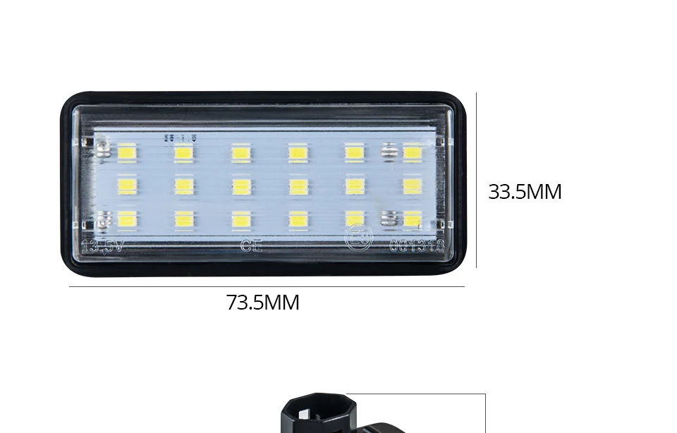 Led Car styling 6500k Error free Led Auto Number License Plate Lights For Lexus LX470 GX470 Toyota Land Cruiser 120 Prado Land (5)