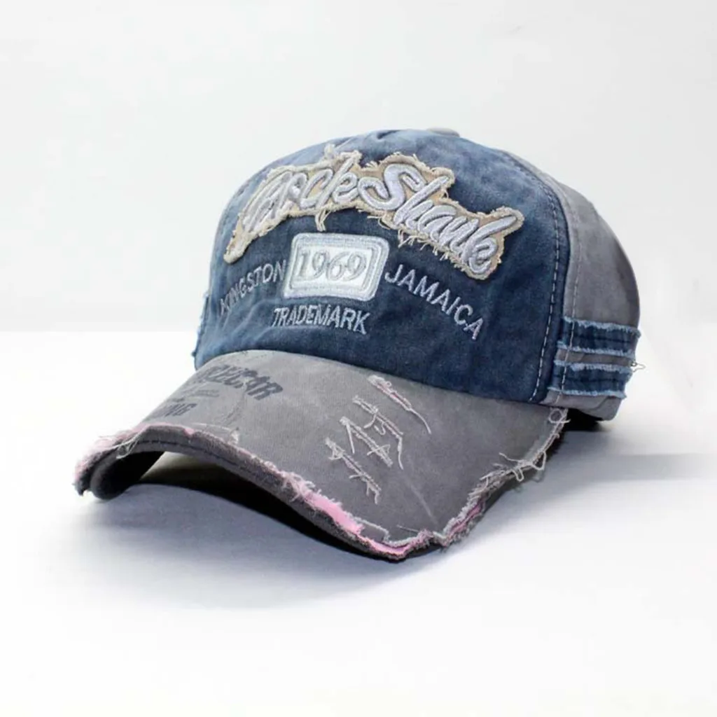 Feitong винтажная Кепка с якорем для девочек унисекс старинный Gorras вышивка Доступные цвета Кепка Регулируемая джинсовая состаренная бейсболка