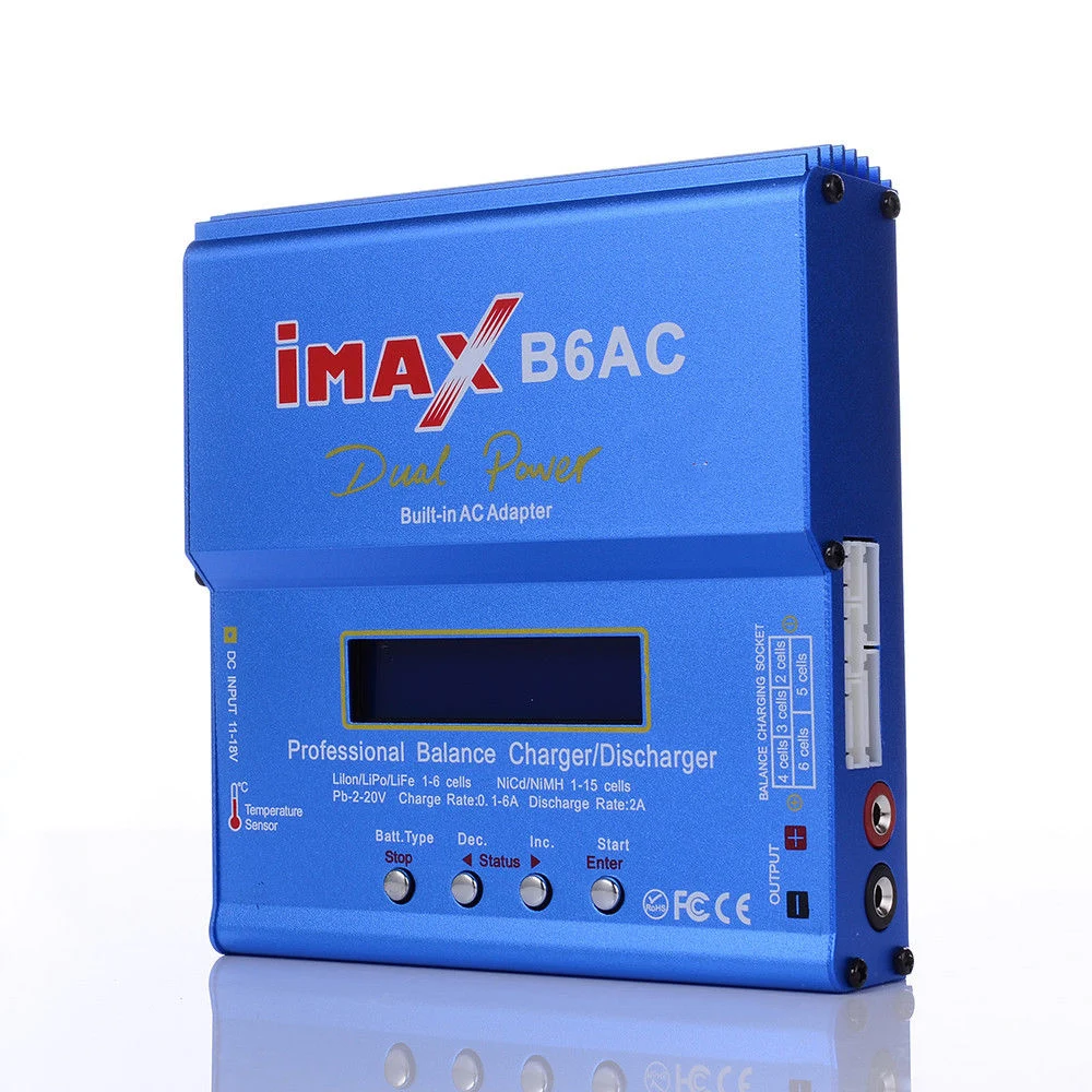 HTRC iMAX B6 AC B6AC 80 Вт 6A двойной RC Баланс Зарядное устройство Lipo Nimh Nicd Батарея с цифровым ЖК-экраном