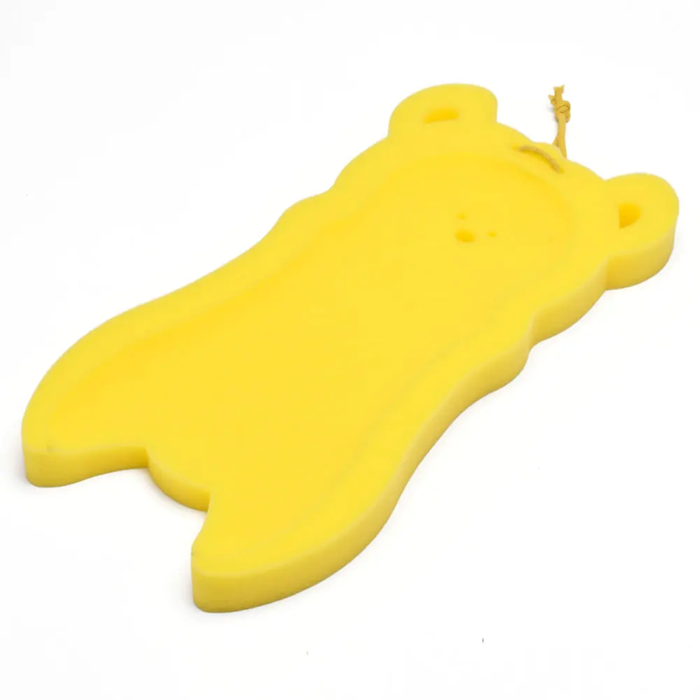 Милый яркий цвет, противоскользящие аксессуары для душа, мягкие детские губки для купания, Безопасный детский Коврик для ванны, Нетоксичная поддержка - Цвет: Цвет: желтый
