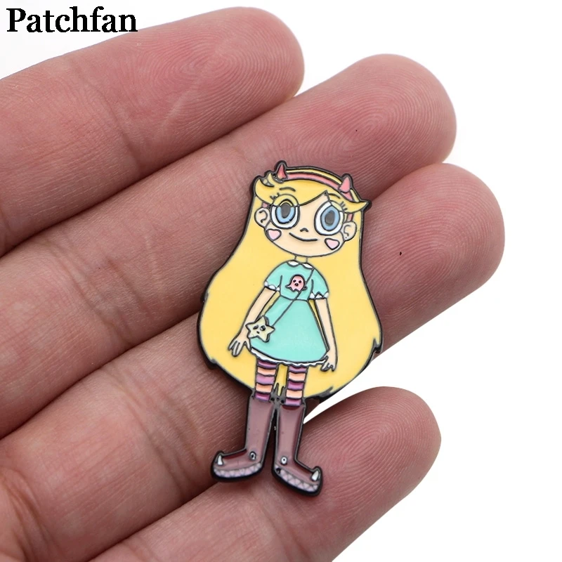 20 шт./партия, Patchfan Star vs the Force of Evil, Значки для галстука из цинка, значок для рубашки, сумка для одежды, рюкзак, броши для обуви, значки A2042