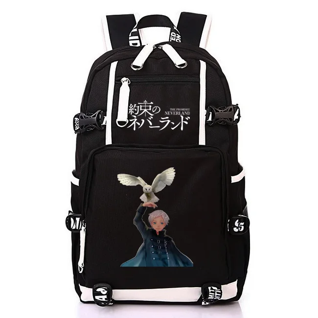Japanse аниме обещанный Neverland печати рюкзак мультфильм ноутбук рюкзак холст путешествия рюкзак косплей рюкзак Rugzak