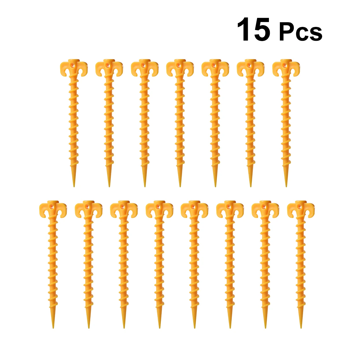 

15pcs Canopy Stakes Tent Accessories 20CM Heavy Duty Tent Nails Screw Shaped Stakes Tent Pegs for Picnic