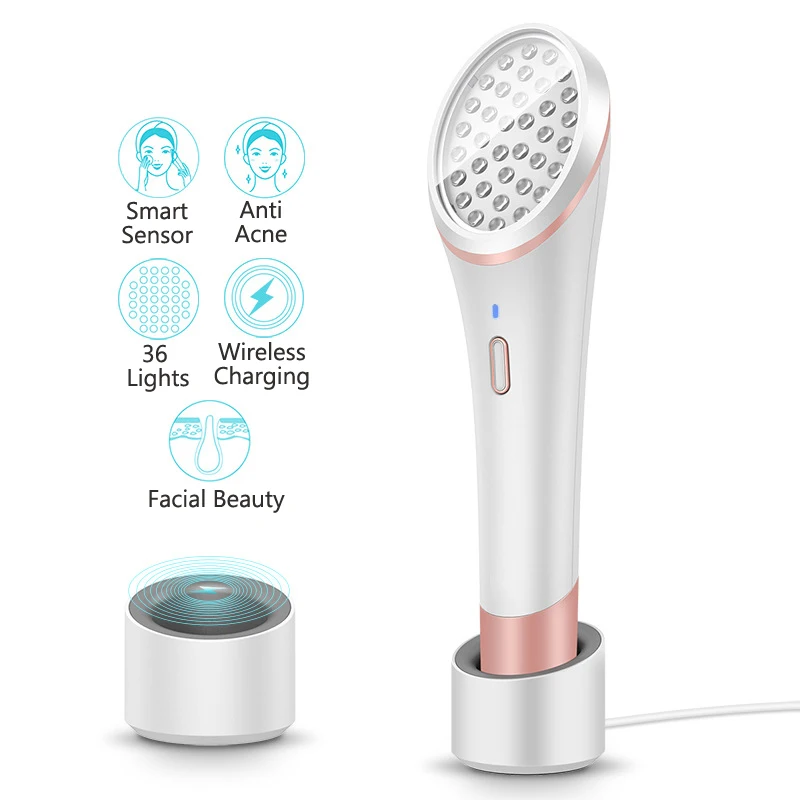 Acne Clearing Red & Blue Light Therapy Acne Spot Treatment Facial Beauty Device UV-Free Acne Solution