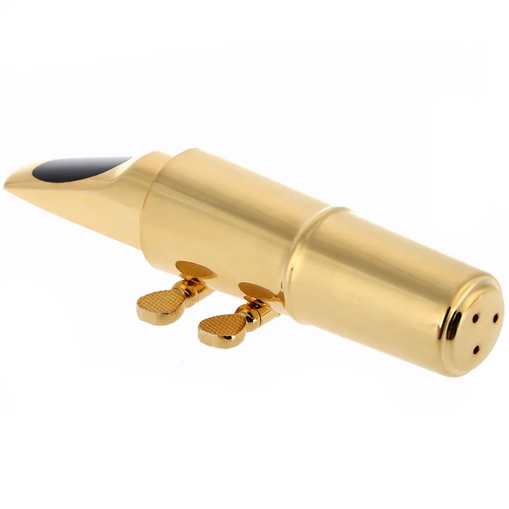 

Buckle Gold Plating Jazz Alto 5C Sax Saxophone Mouthpiece Metal with Cap Saxophone Mouthpiece I493 Free Shipping