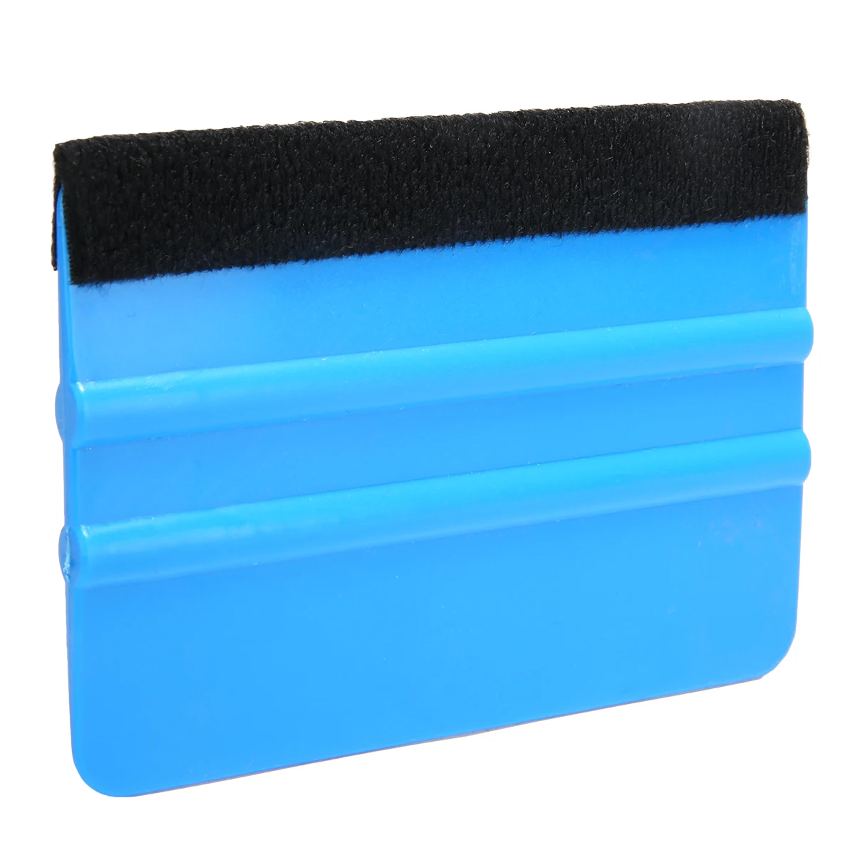 Blue Plastic Car Vinyl Squeegee Blade Decal Wrap Application Tool Soft Felt Edge Scraper