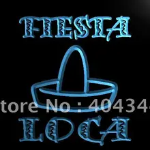 LB900-Fiesta Loca мексиканский Бар Пивной Подарок световая вывеска