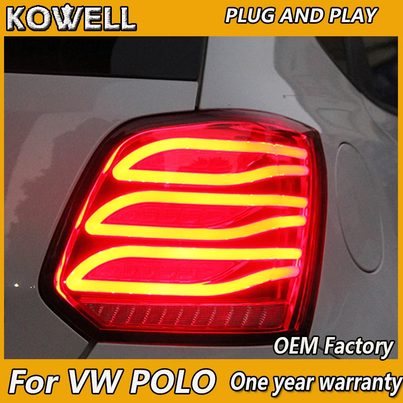 KOWELL автомобильный Стайлинг для vw POLO задние фонари 2006 2007- BENZ модель для VW golf MK6 светодиодные задние фонари автомобиля Стайлинг крышка drl+ сигнал