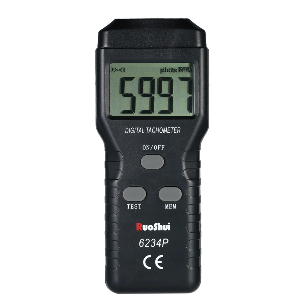 Professional Handheld Digital Photo Tachometer Non Contact Tach LCD Display Motor Speed Meter
