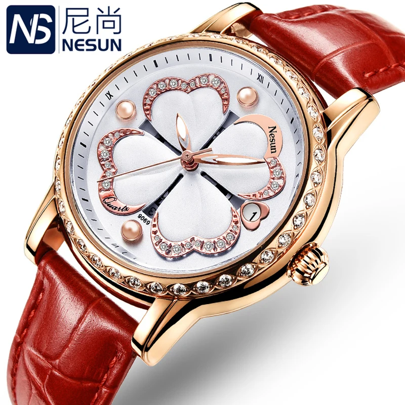 

Switzerland Nesun Women's Watches Luxury Brand Quartz Watch Women Pearl Relogio Feminino Clock Diamond Wristwatches N9069-5