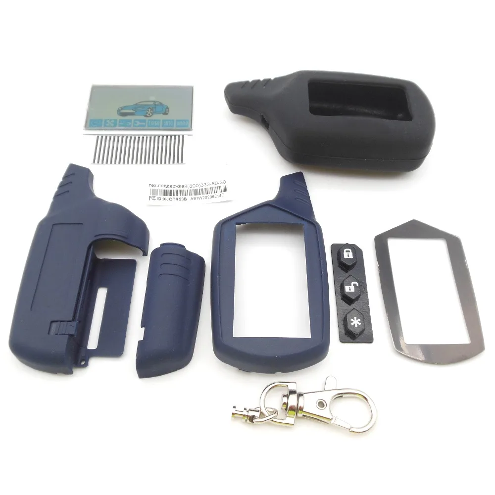 

A91 case keychain + lcd display flexible cable + silicone case for Starline A91 lcd remote two way car alarm remote A91