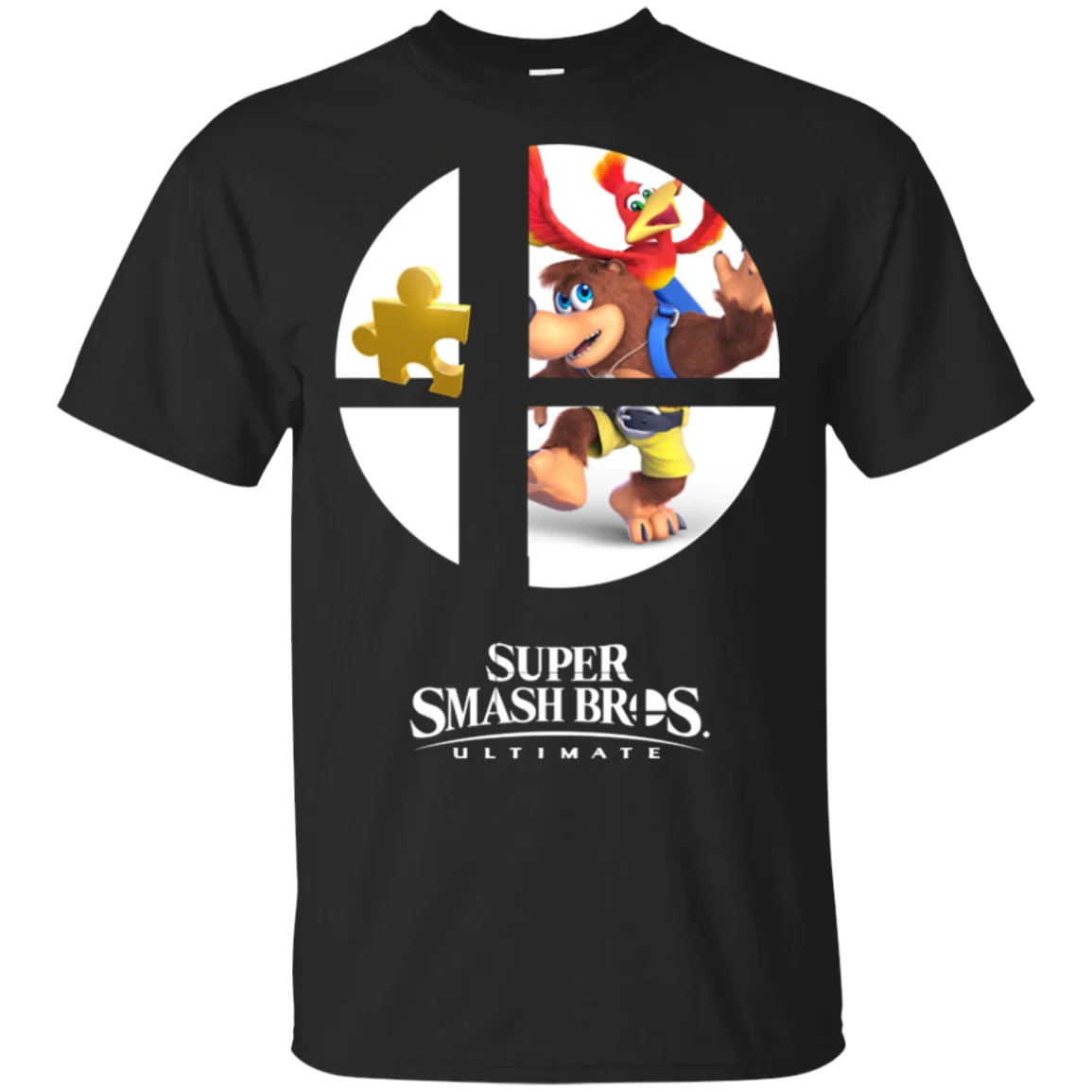 Супер Smash Bros футболка Ultimate банджо находится в Smash! Мужская рубашка черно-темно-синего цвета