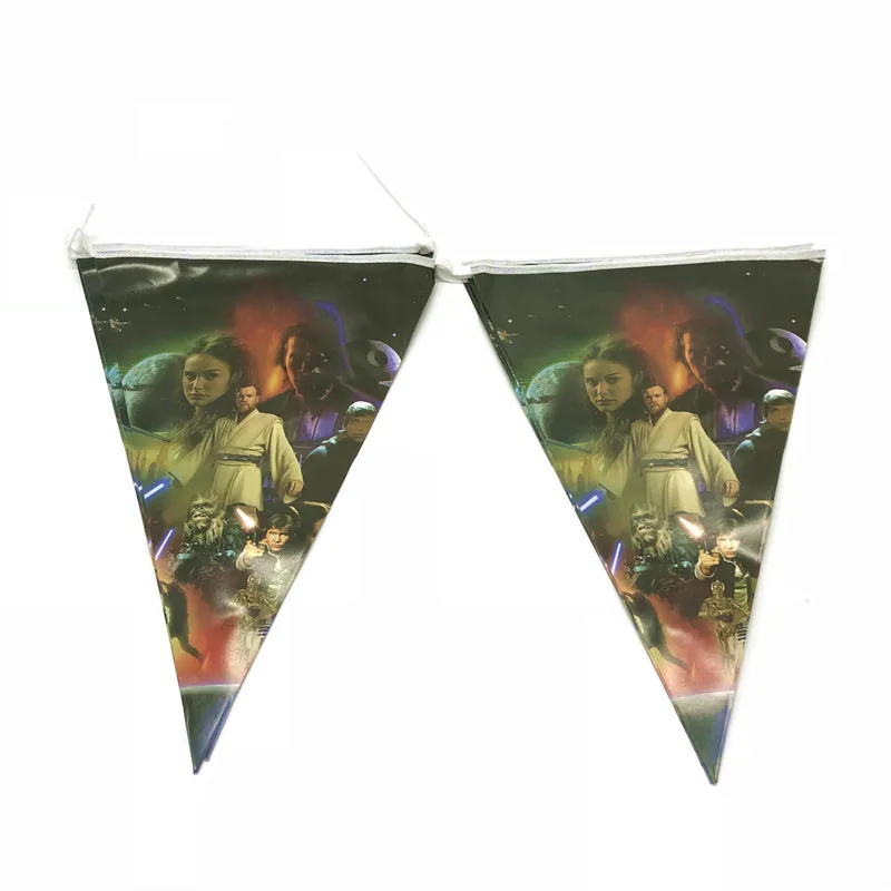 Star Wars Theme Children Birthday Party Cartoon Paper Cup Plate Banner Napkin Cap Drawstring Gift Bag Family Party Pinata Supply